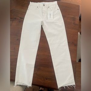 Frame high rise straight jeans